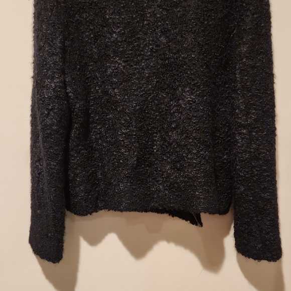 ❤️ EILEEN FISHER CURLY ALPACA BLACK MOTO JACKET, SP (SMALL PETITE) - Picture 13 of 16